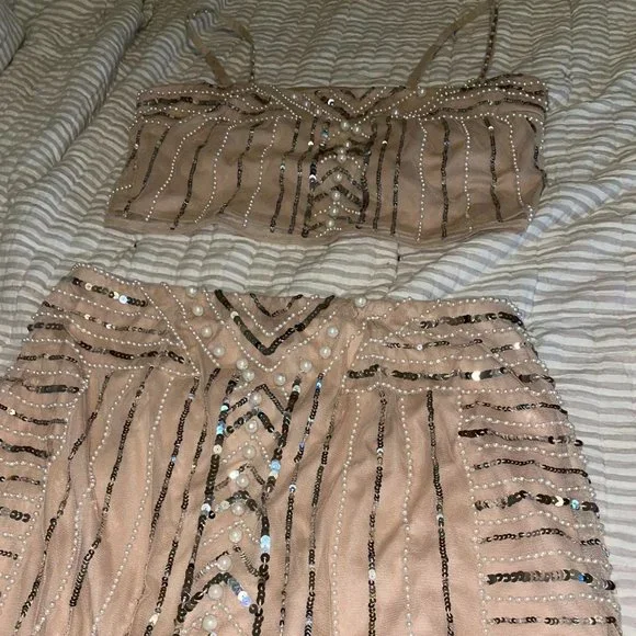 Show me your mumu pearly mini skirt & matching tank - Picture 3 of 3